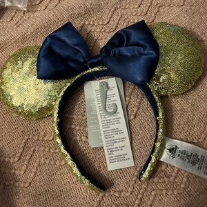 Gold and blue Disney ears